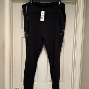 NWT Reebok High Rise Leggings Training Tights SpeedWick Black Size 4X 26-28W